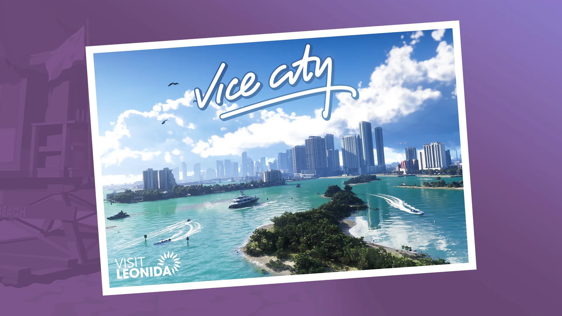 Official Rockstar Games image: Vice City Postcard
